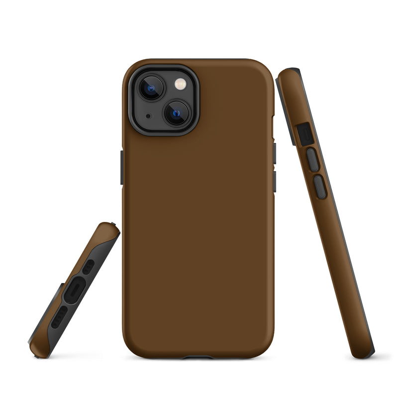 Load image into Gallery viewer, Brown iPhone Case Hardshell 3D Wrap Thermal Plain Color CREATIVETECH
