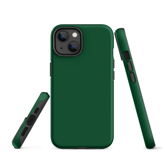 Forest Green iPhone Case Hardshell 3D Wrap Thermal Plain Color CREATIVETECH