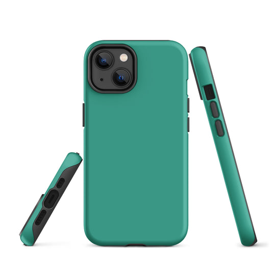 Niagara Green iPhone Case Hardshell 3D Wrap Thermal Plain Color CREATIVETECH