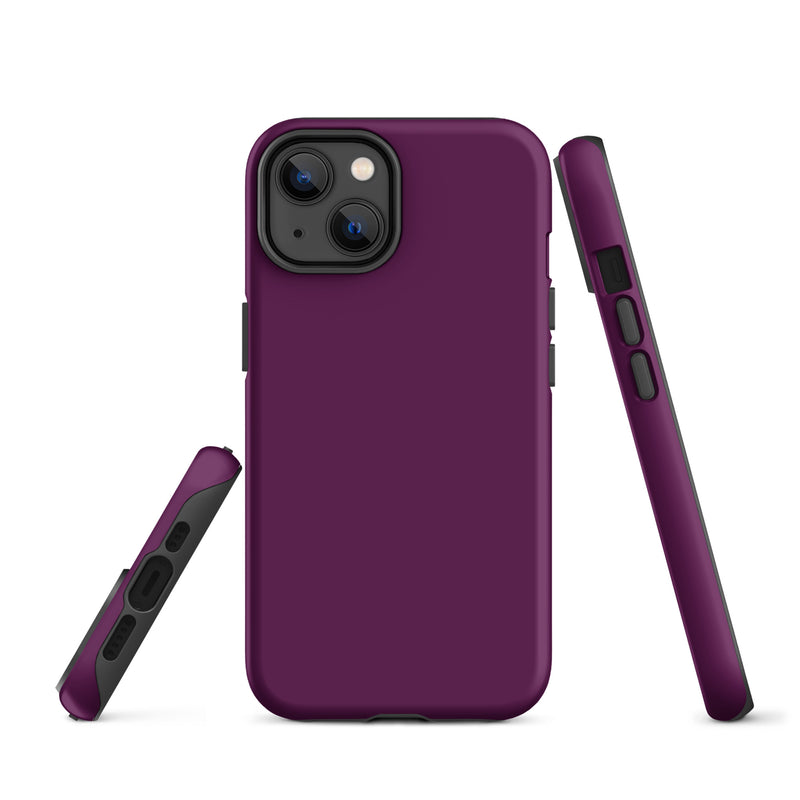 Load image into Gallery viewer, Tyrian Purple iPhone Case Hardshell 3D Wrap Thermal Plain Color CREATIVETECH
