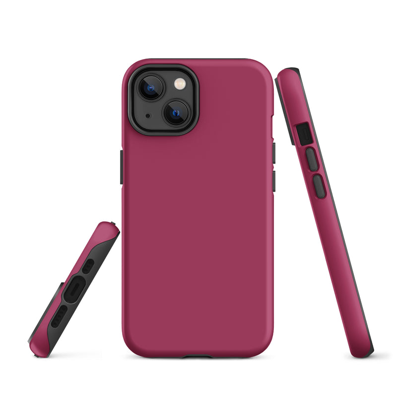 Load image into Gallery viewer, Lipstick Red iPhone Case Hardshell 3D Wrap Thermal Plain Color CREATIVETECH
