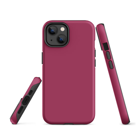 Lipstick Red iPhone Case Hardshell 3D Wrap Thermal Plain Color CREATIVETECH