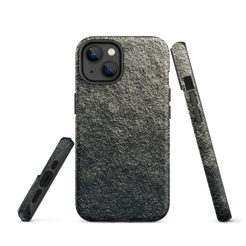 Load image into Gallery viewer, Old Golden Foil Metal iPhone Case Hardshell 3D Wrap Thermal Plain Color CREATIVETECH