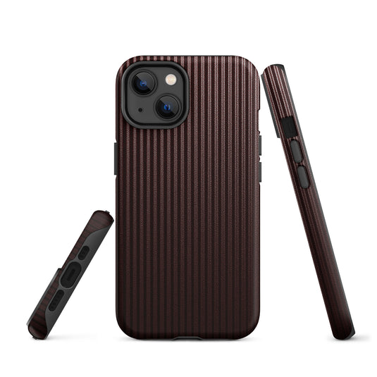 Dark Red Striped iPhone Case Hardshell 3D Wrap Thermal CREATIVETECH