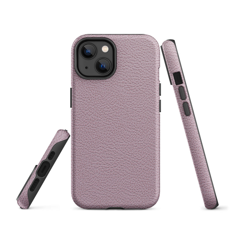 Load image into Gallery viewer, Ash Pink Leather iPhone Case Hardshell 3D Wrap Thermal CREATIVETECH
