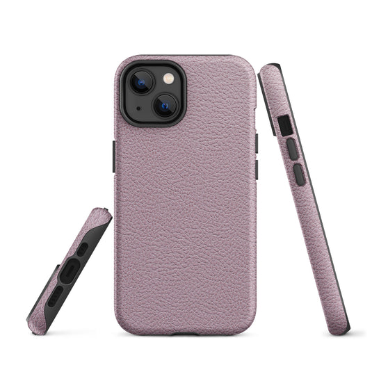 Ash Pink Leather iPhone Case Hardshell 3D Wrap Thermal CREATIVETECH