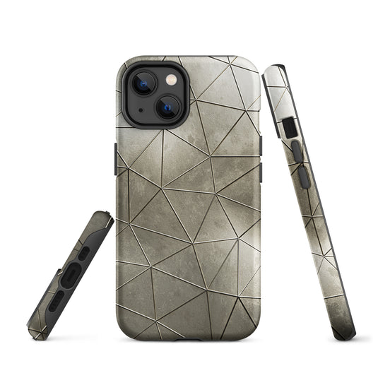 Polygon Aged Gold iPhone Case Hardshell 3D Wrap Thermal CREATIVETECH