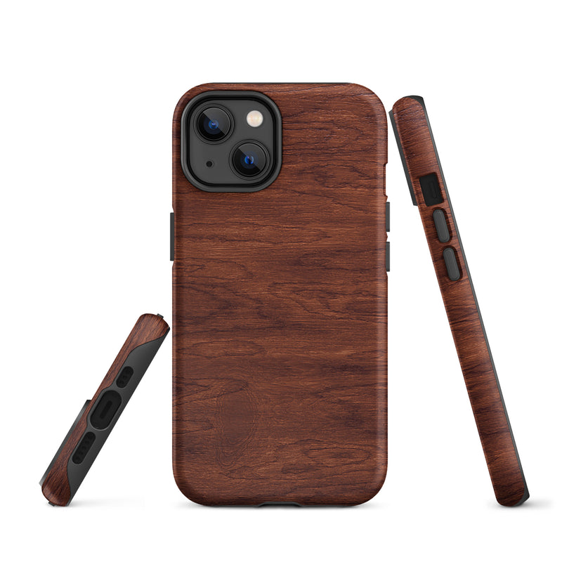 Load image into Gallery viewer, Brown Wood iPhone Case Hardshell 3D Wrap Thermal CREATIVETECH