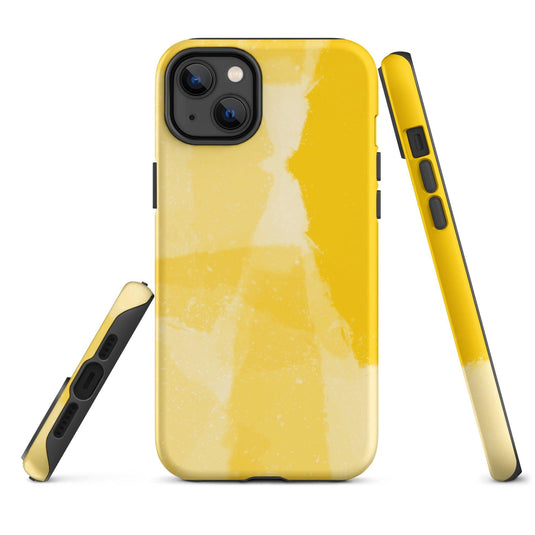Creative Paint Yellow Colorful Hardshell iPhone Case Double Layer Impact Resistant Tough 3D Wrap CREATIVETECH