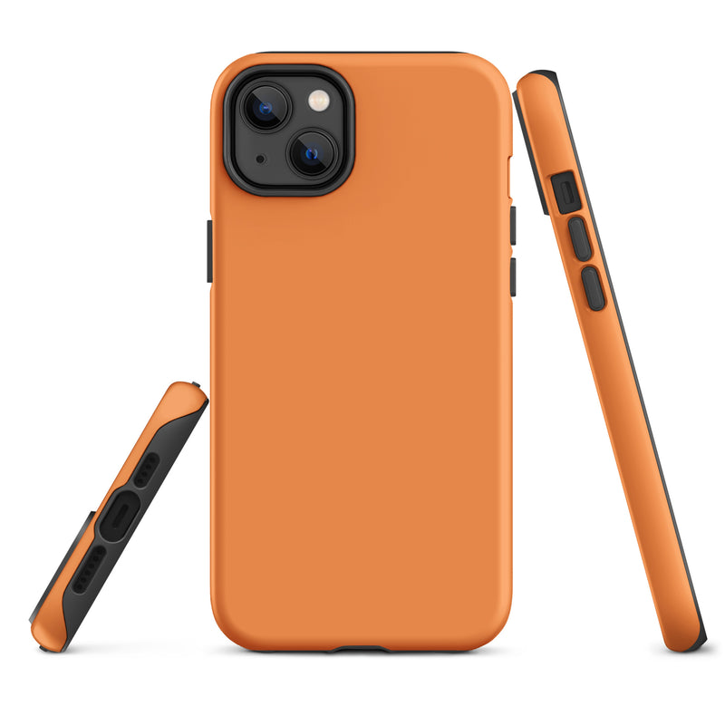 Load image into Gallery viewer, Sea Buckthorn Orange iPhone Case Hardshell 3D Wrap Thermal Plain Color CREATIVETECH