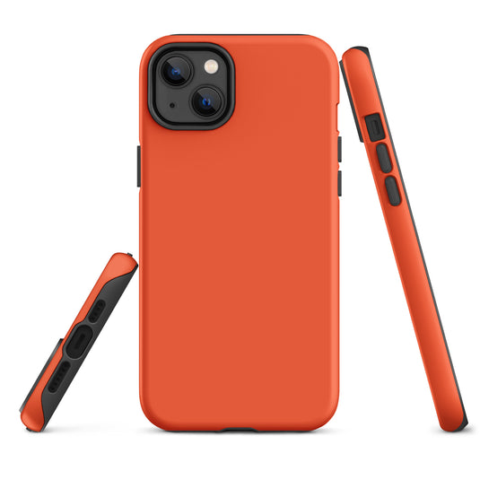 Outrageous Orange iPhone Case Hardshell 3D Wrap Thermal Plain Color CREATIVETECH