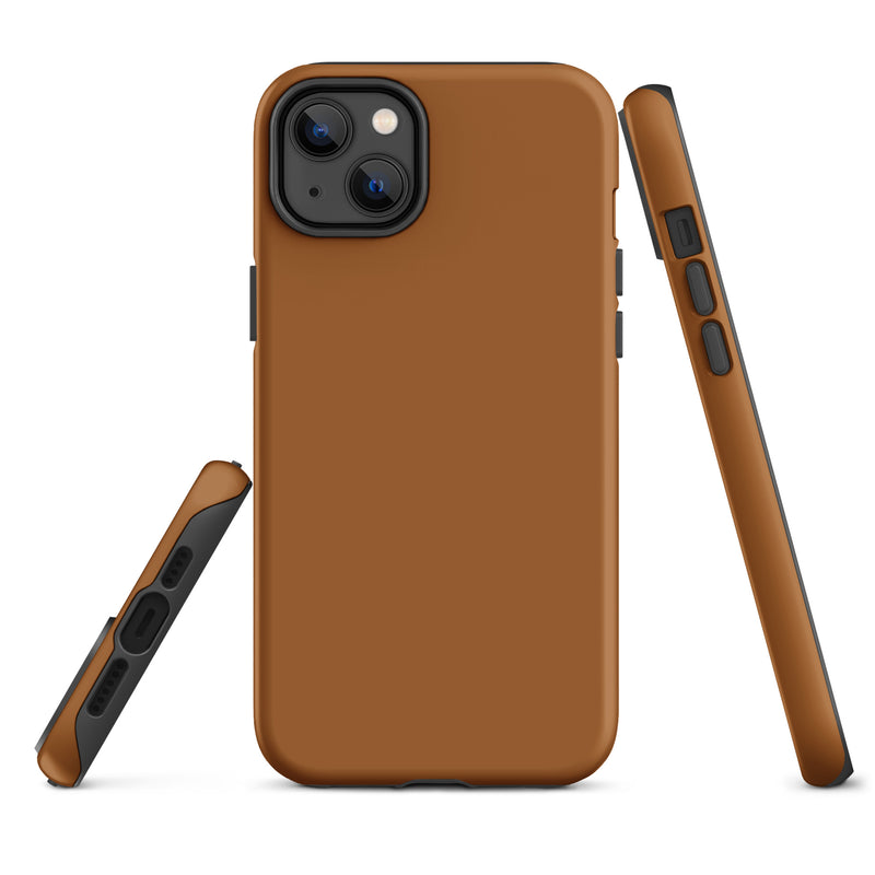 Load image into Gallery viewer, Rich Brown iPhone Case Hardshell 3D Wrap Thermal Plain Color CREATIVETECH