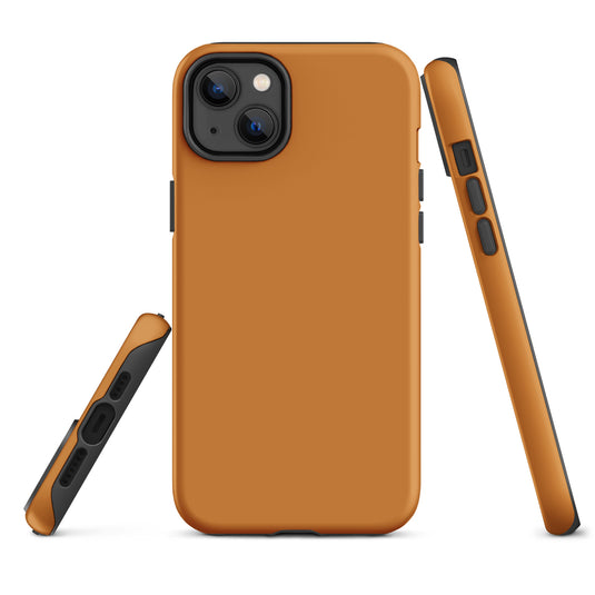 Bronze Orange iPhone Case Hardshell 3D Wrap Thermal Plain Color CREATIVETECH