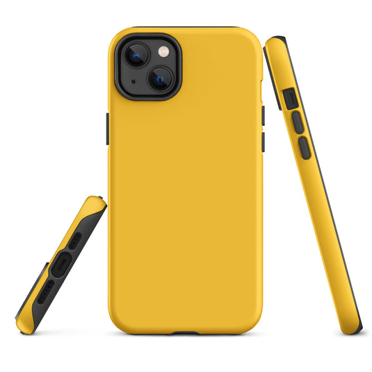 Yellow iPhone Case Hardshell 3D Wrap Thermal Plain Color CREATIVETECH