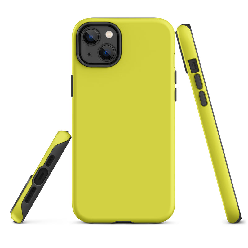 Load image into Gallery viewer, Starship Yellow iPhone Case Hardshell 3D Wrap Thermal Plain Color CREATIVETECH
