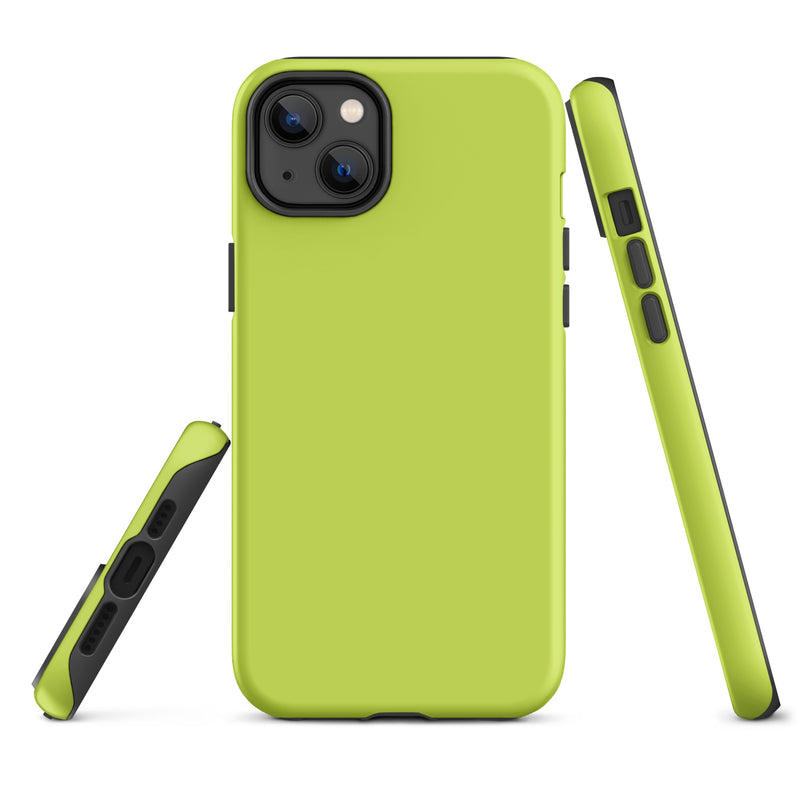 Load image into Gallery viewer, Mindaro Green iPhone Case Hardshell 3D Wrap Thermal Plain Color CREATIVETECH