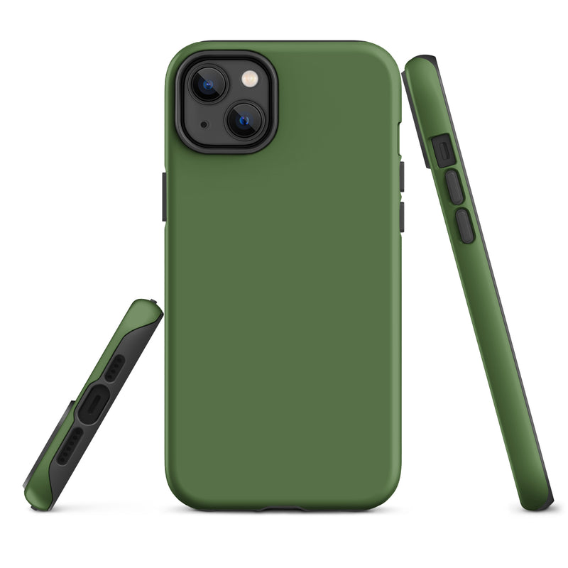 Load image into Gallery viewer, Fern Green iPhone Case Hardshell 3D Wrap Thermal Plain Color CREATIVETECH