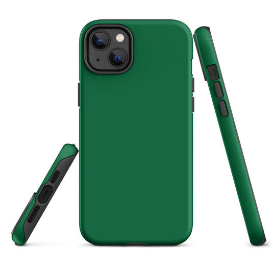 Emerald Green iPhone Case Hardshell 3D Wrap Thermal Plain Color CREATIVETECH