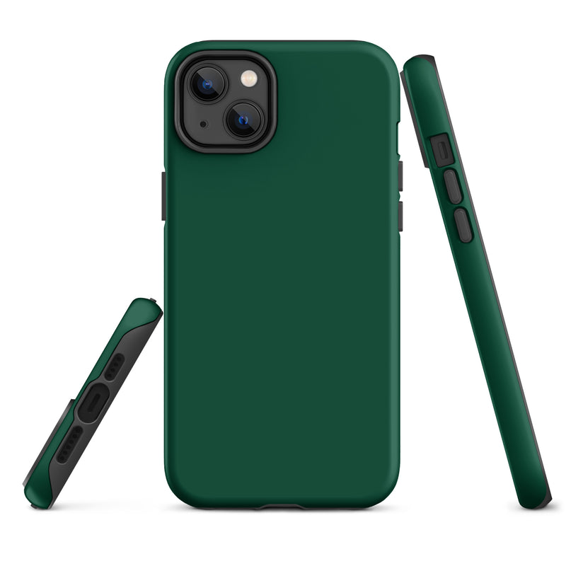 Load image into Gallery viewer, British Racing Green iPhone Case Hardshell 3D Wrap Thermal Plain Color CREATIVETECH
