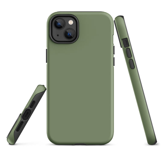 Camouflage Green iPhone Case Hardshell 3D Wrap Thermal Plain Color CREATIVETECH