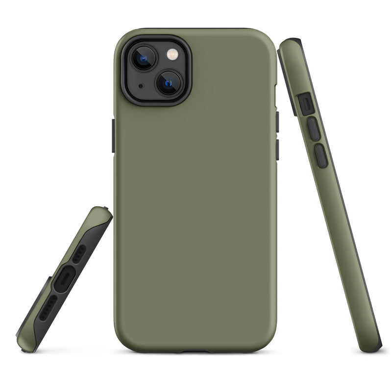 Load image into Gallery viewer, Finch Green iPhone Case Hardshell 3D Wrap Thermal Plain Color CREATIVETECH