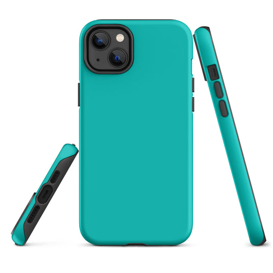Iris Blue iPhone Case Hardshell 3D Wrap Thermal Plain Color CREATIVETECH