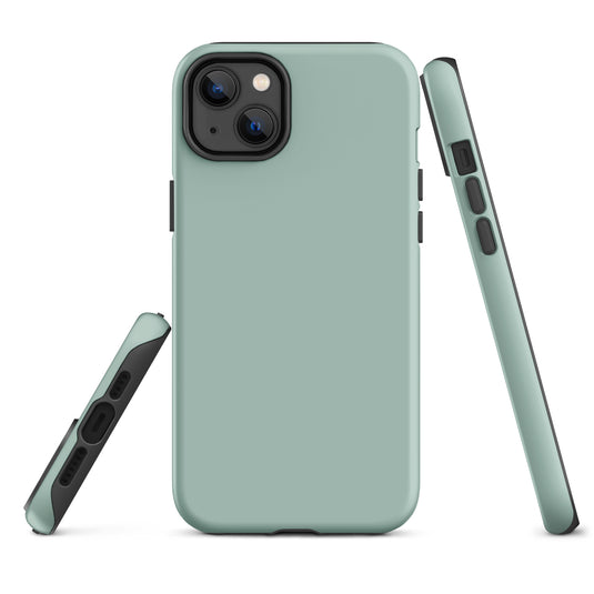 Opal Green Blue iPhone Case Hardshell 3D Wrap Thermal Plain Color CREATIVETECH