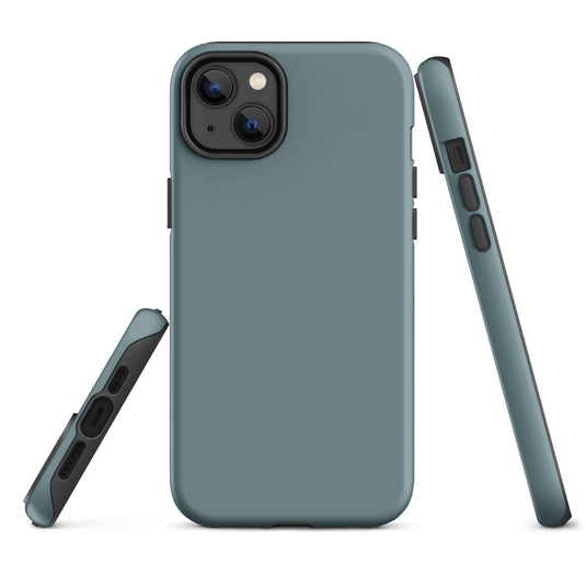 Gothic Blue iPhone Case Hardshell 3D Wrap Thermal Plain Color CREATIVETECH