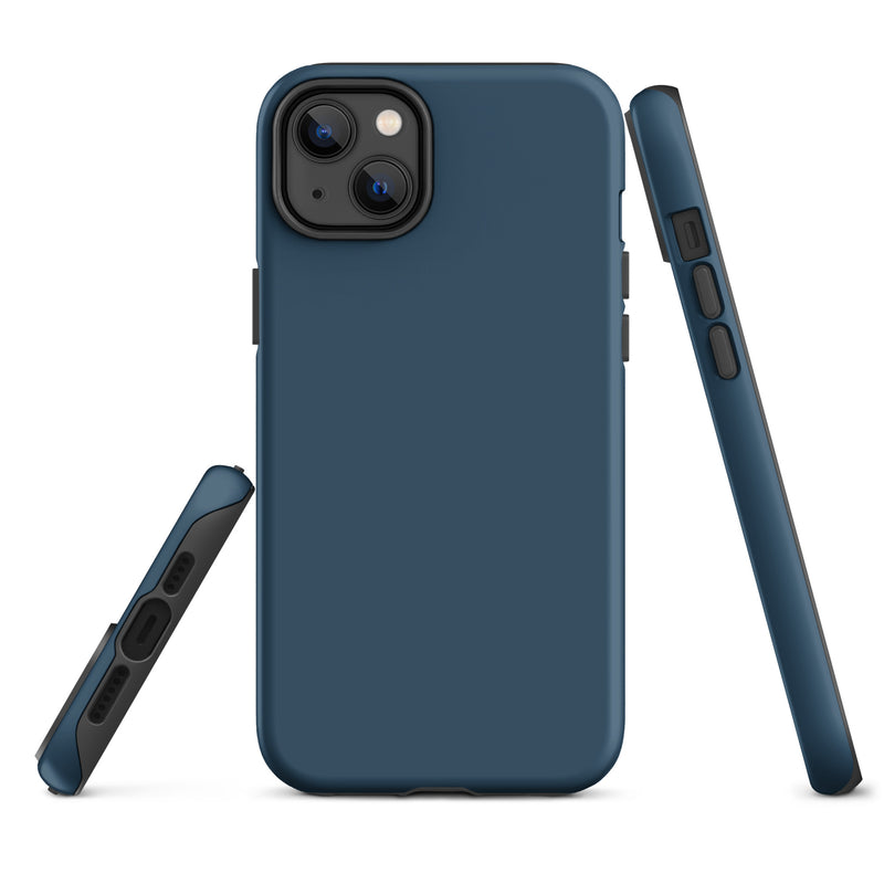 Load image into Gallery viewer, Arapawa Blue iPhone Case Hardshell 3D Wrap Thermal Plain Color CREATIVETECH