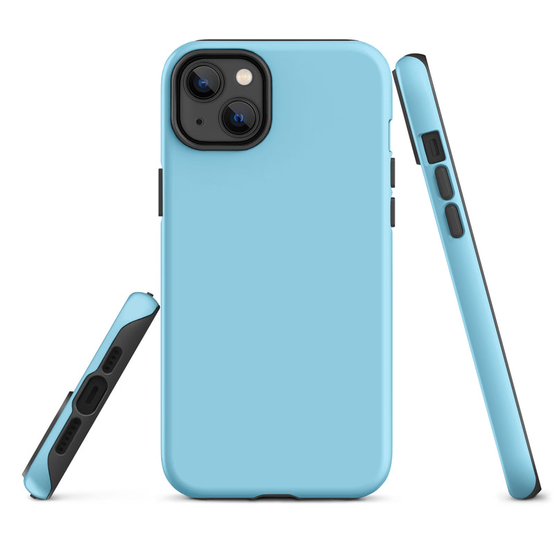 Load image into Gallery viewer, Columbia Blue iPhone Case Hardshell 3D Wrap Thermal Plain Color CREATIVETECH