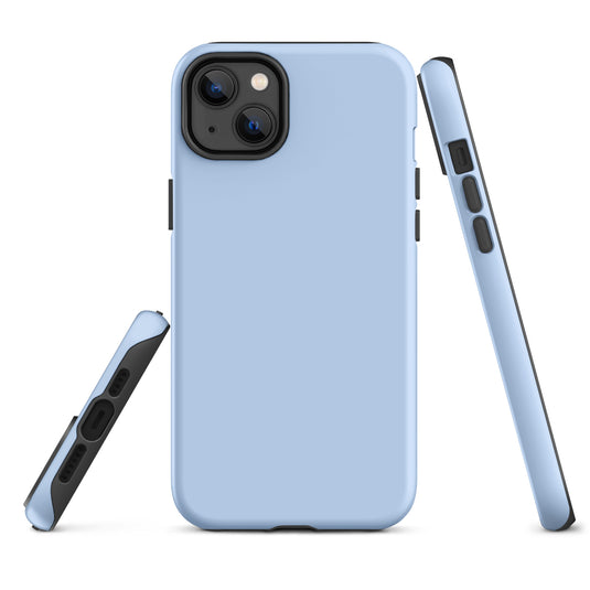 Hawkes Blue iPhone Case Hardshell 3D Wrap Thermal Plain Color CREATIVETECH