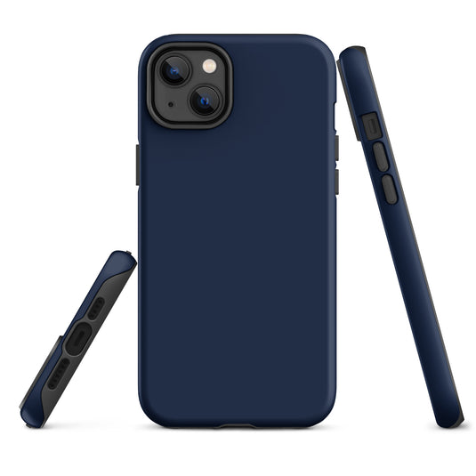 Navy Blue iPhone Case Hardshell 3D Wrap Thermal Plain Color CREATIVETECH