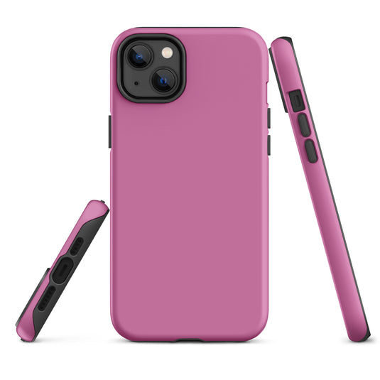 Hopbush Pink iPhone Case Hardshell 3D Wrap Thermal Plain Color CREATIVETECH