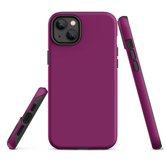 Eggplant Purple iPhone Case Hardshell 3D Wrap Thermal Plain Color CREATIVETECH
