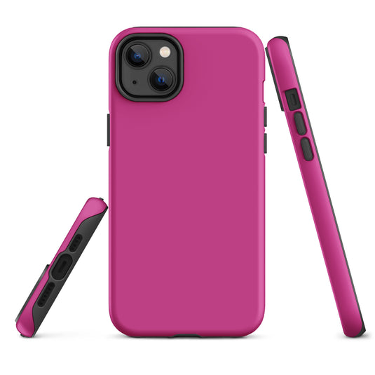 Deep Cerise Pink iPhone Case Hardshell 3D Wrap Thermal Plain Color CREATIVETECH