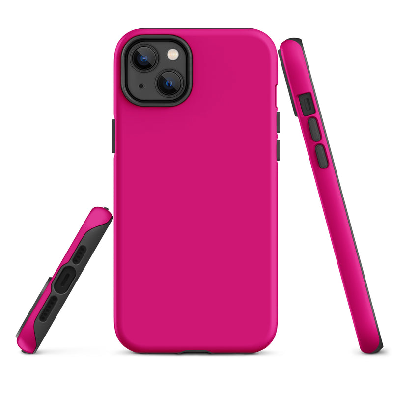 Load image into Gallery viewer, Medium Violet Red iPhone Case Hardshell 3D Wrap Thermal Plain Color CREATIVETECH