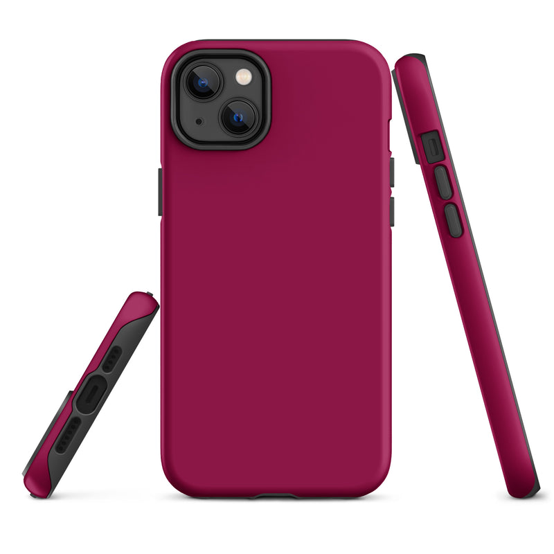 Load image into Gallery viewer, Light Burgundy Red iPhone Case Hardshell 3D Wrap Thermal Plain Color CREATIVETECH