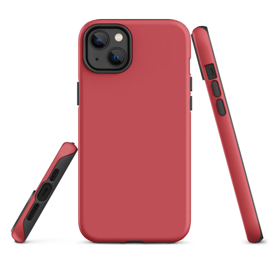 Light Mandy Red iPhone Case Hardshell 3D Wrap Thermal Plain Color CREATIVETECH