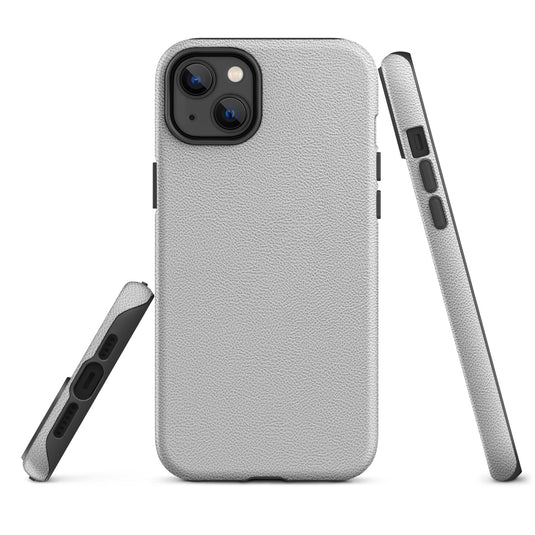 White Leather iPhone Case Hardshell 3D Wrap Thermal CREATIVETECH