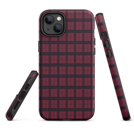 Black Red Burberry iPhone Case Hardshell 3D Wrap Thermal CREATIVETECH
