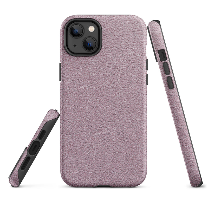 Load image into Gallery viewer, Ash Pink Leather iPhone Case Hardshell 3D Wrap Thermal CREATIVETECH