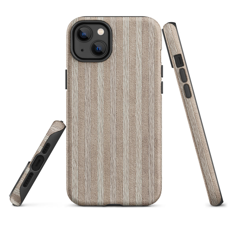 Load image into Gallery viewer, Light Striped Wood iPhone Case Hardshell 3D Wrap Thermal CREATIVETECH
