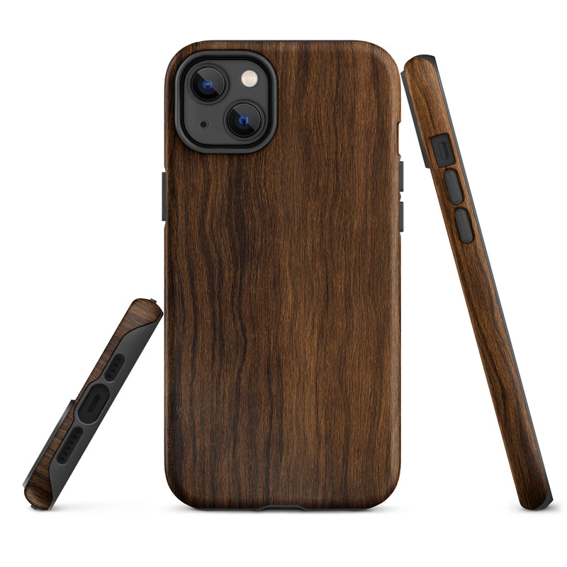 Load image into Gallery viewer, Medium Brown Wood iPhone Case Hardshell 3D Wrap Thermal CREATIVETECH