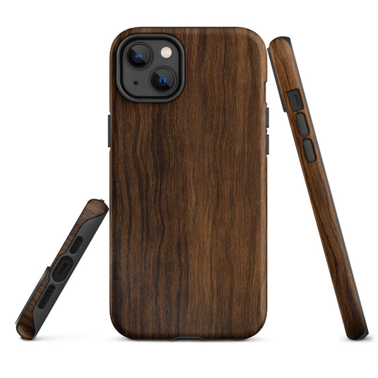 Medium Brown Wood iPhone Case Hardshell 3D Wrap Thermal CREATIVETECH