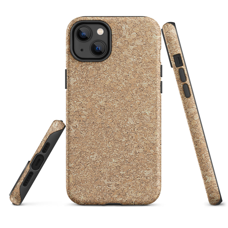 Load image into Gallery viewer, Beige Brown Cork Wood iPhone Case Hardshell 3D Wrap Thermal CREATIVETECH