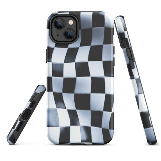 Wavy Chess Wall iPhone Case Hardshell 3D Wrap Thermal CREATIVETECH