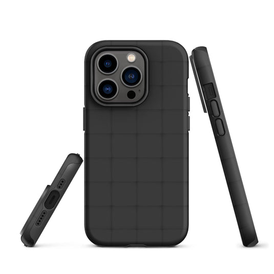 Squishy Black Cubic Colorful iPhone Case Double Layer Impact Resistant Tough 3D Wrap Matte or Glossy Finish CREATIVETECH