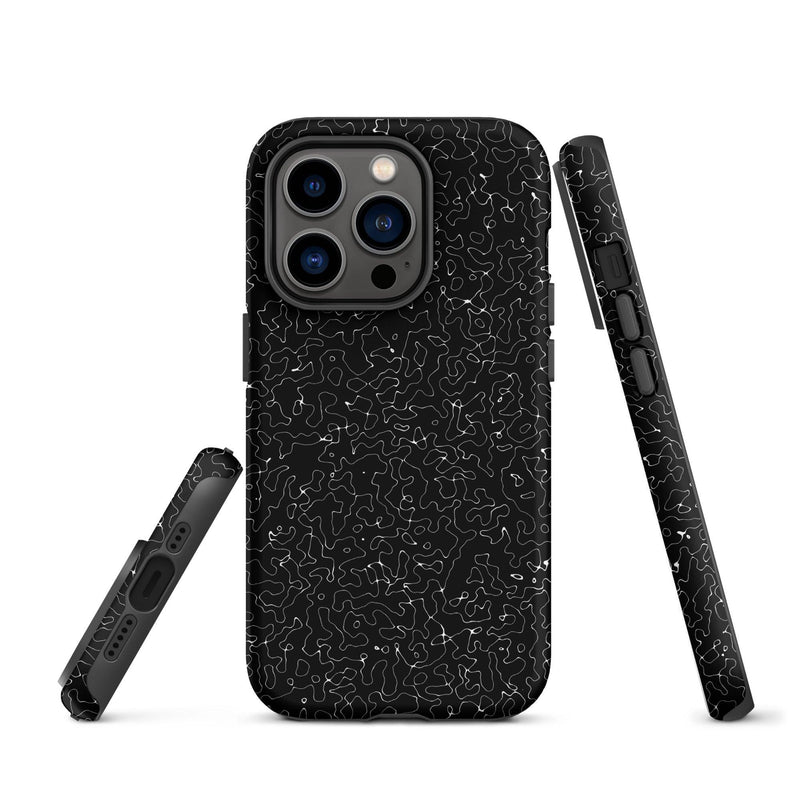 Load image into Gallery viewer, Black White Pattern Colorful Hardshell iPhone Case Double Layer Impact Resistant Tough 3D Wrap Matte or Glossy Finish CREATIVETECH