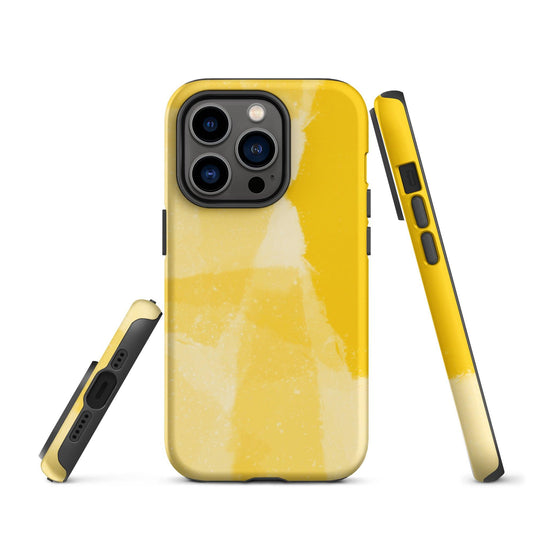 Creative Paint Yellow Colorful Hardshell iPhone Case Double Layer Impact Resistant Tough 3D Wrap CREATIVETECH