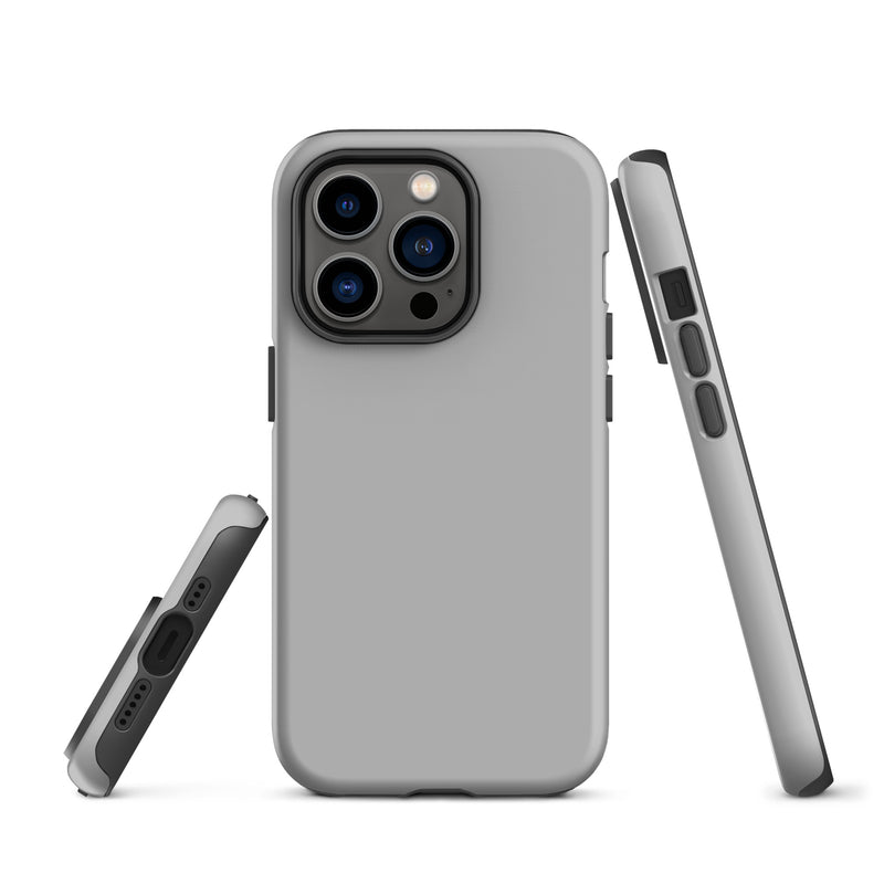 Load image into Gallery viewer, Silver Grey iPhone Case Hardshell 3D Wrap Thermal Plain Color CREATIVETECH